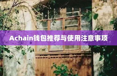 Achain钱包推荐与使用注意事项