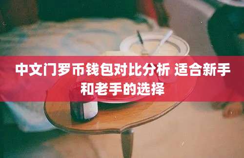 中文门罗币钱包对比分析 适合新手和老手的选择