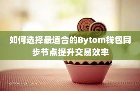 如何选择最适合的Bytom钱包同步节点提升交易效率