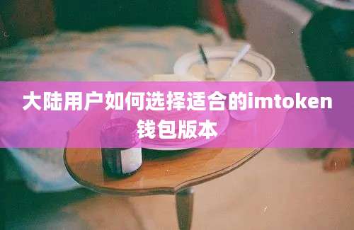 大陆用户如何选择适合的imtoken钱包版本