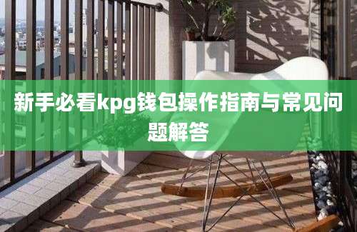 新手必看kpg钱包操作指南与常见问题解答