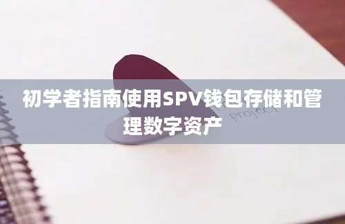 初学者指南使用SPV钱包存储和管理数字资产