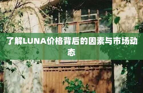 了解LUNA价格背后的因素与市场动态